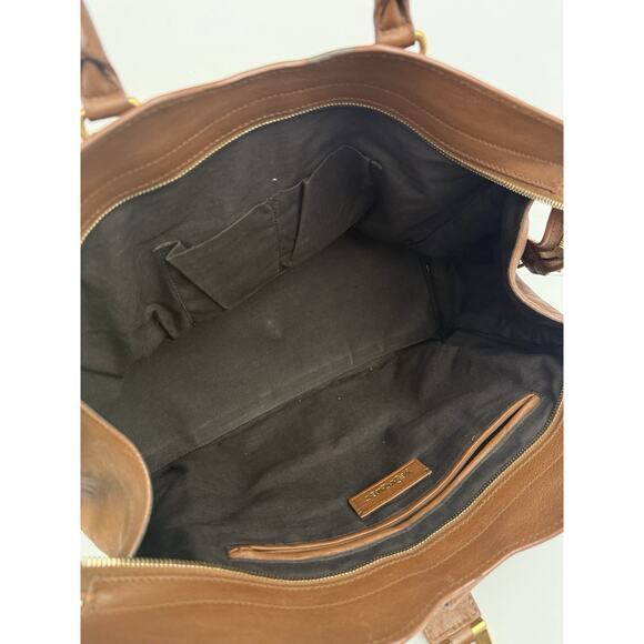 SAINT LAURENT Y Line Cabas Chic Handbag Women's Brown Leather Large - Picture 15 of 15
